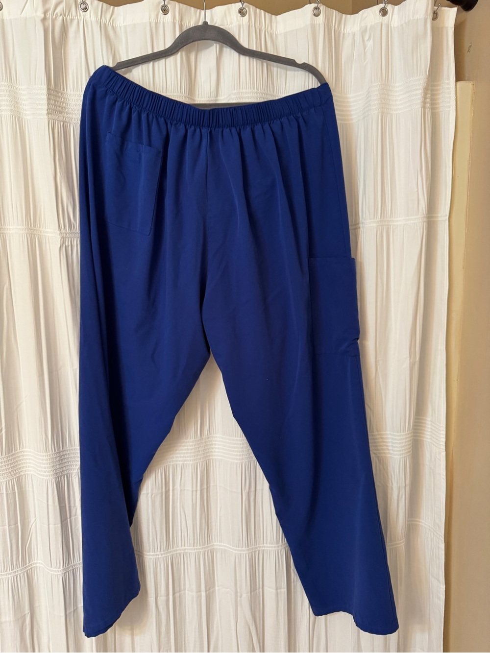 Jockey Galaxy Blue Straight-Leg Elastic-Waist Scrub Pants